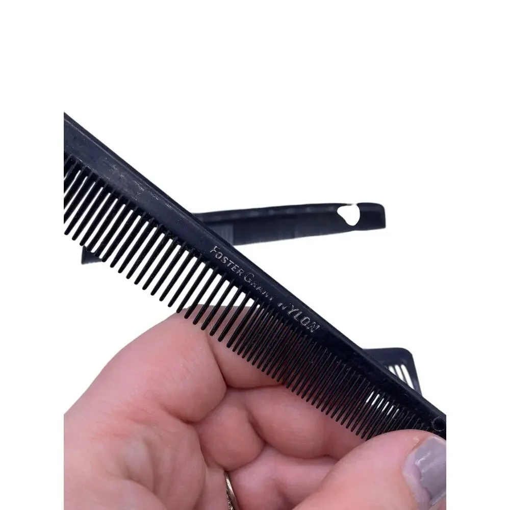 Vintage Hair Combs Lot Foster Grant Unbreakable Fold Up Barber Pick End Style 5